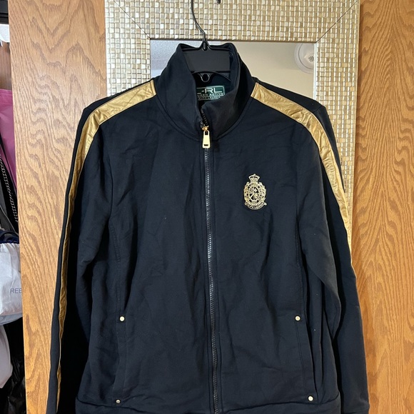 RALP LAUREN BLACK AND GOLD JACKET… SIZE LARGE… WOMENS - Picture 4 of 8